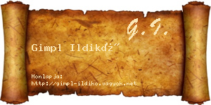 Gimpl Ildikó névjegykártya